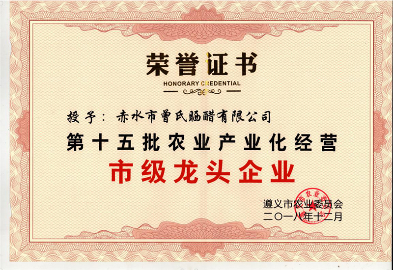 遵义市市级龙头企业